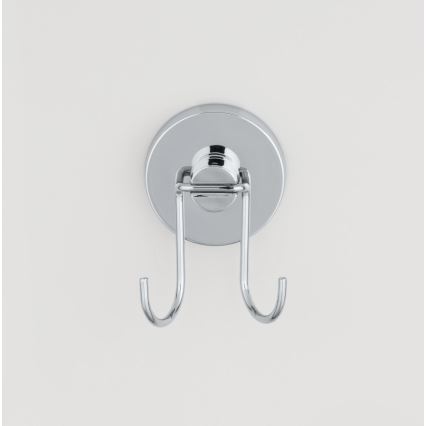WENKO 20877100 - Rasqueta VACUUM-LOC RUND STAH 24,5x25 cm, acero inoxidable / cromo brillante / plateada