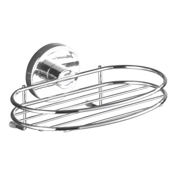 WENKO 20890100-Soporte para jabón VACUUM-LOC MILAZZO 16,5x12 cm cromo brillante