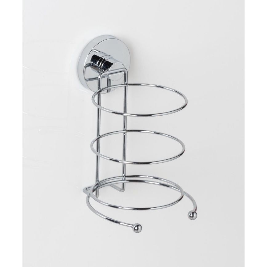 WENKO 20896100-Soporte para secador de pelo VACUUM-LOC MILAZZO 12x17 cm cromado brillante