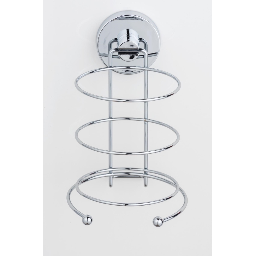 WENKO 20896100-Soporte para secador de pelo VACUUM-LOC MILAZZO 12x17 cm cromado brillante