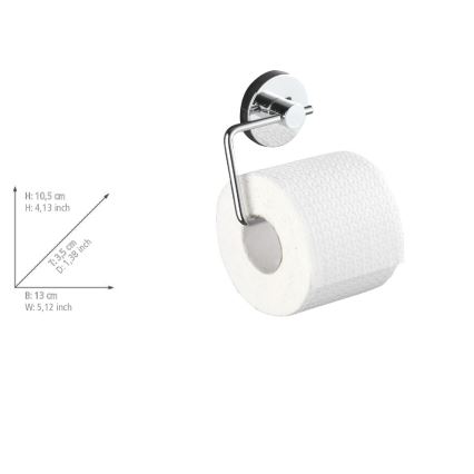 WENKO 20899100-Soporte para papel higiénico VACUUM-LOC MILAZZO 13x10,5 cm cromo brillante