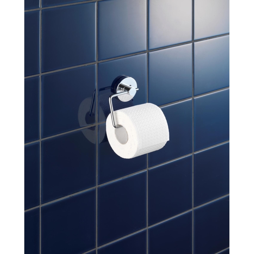 WENKO 20899100-Soporte para papel higiénico VACUUM-LOC MILAZZO 13x10,5 cm cromo brillante