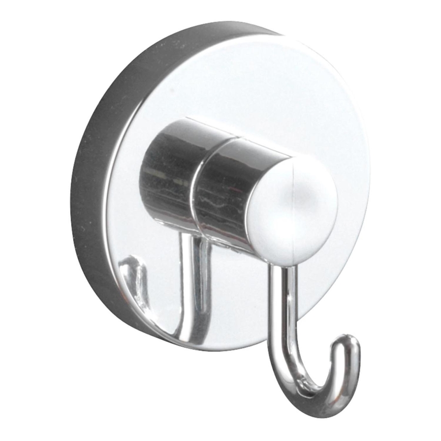 WENKO 20900100-Gancho VACUUM-LOC redondo de acero 6x6,7 cm cromado brillante