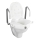 WENKO 20924100-Asiento de inodoro SECURA 55x47,5 cm blanco/plata
