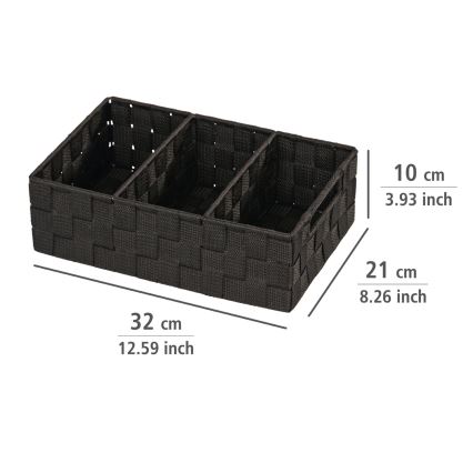 WENKO 20978100 - Organizador ADRIA 32x21 cm negro