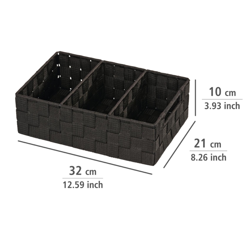 WENKO 20978100 - Organizador ADRIA 32x21 cm negro
