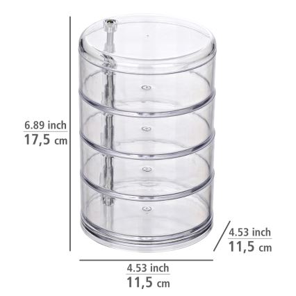 WENKO 20990100 - Organizátor TOWER 11,5x17,5 cm transparente