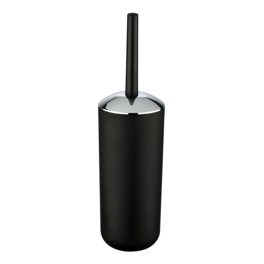 WENKO 21210100 - Cepillo para WC BRASIL 10x37 cm negro/cromado brillante
