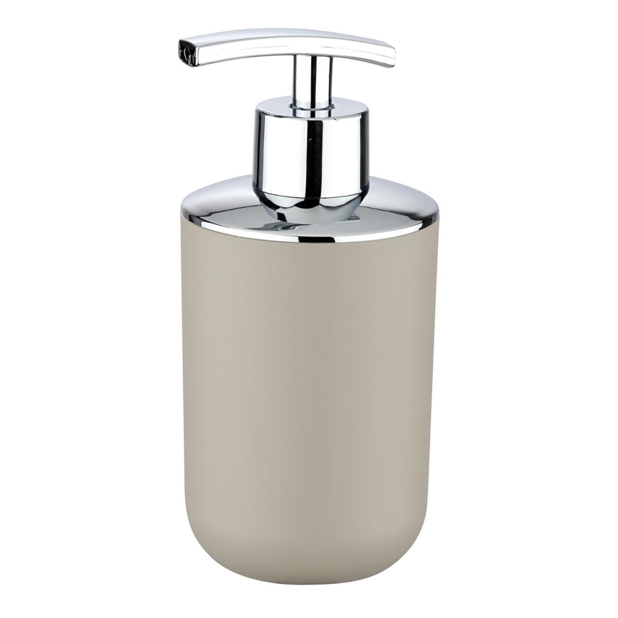 WENKO 21219100 - Dispensador de jabón BRASIL 7,3x16,5 cm beige/cromado brillante