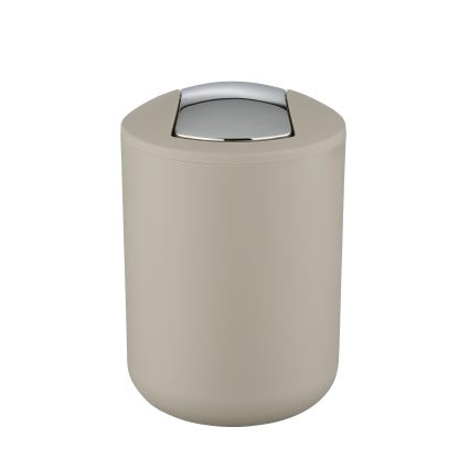 WENKO 21221100 - Papelera BRASIL 14x21 cm beige/cromo brillante