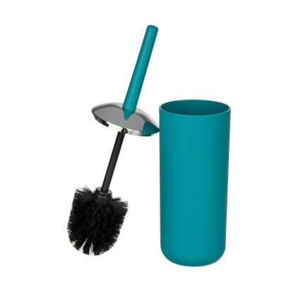 WENKO 21225100 - Cepillo para inodoro BRASIL 10x37 cm turquesa/cromo brillante