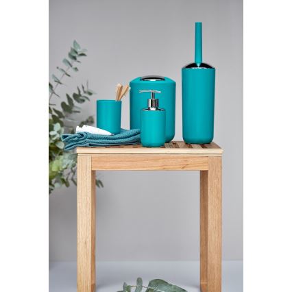 WENKO 21227100 - Papelera BRASIL 19,5x31 cm turquesa/cromo brillante