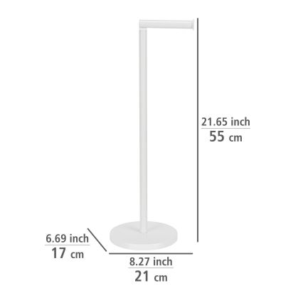 WENKO 21424100 - Soporte para papel higiénico 21x55 cm blanco