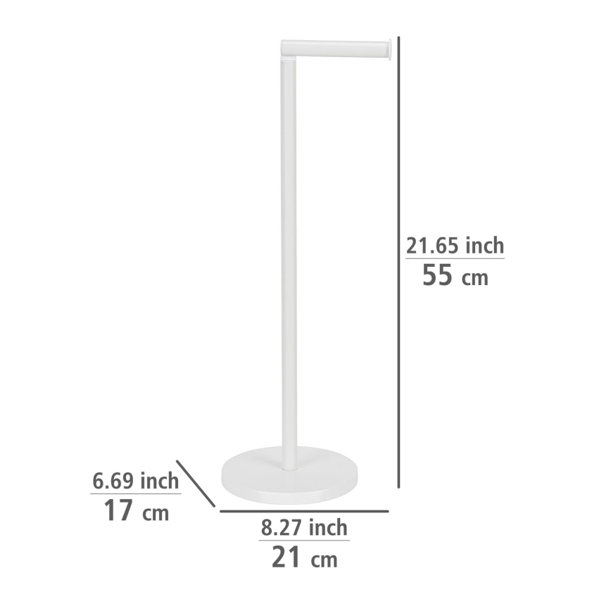 WENKO 21424100 - Soporte para papel higiénico 21x55 cm blanco