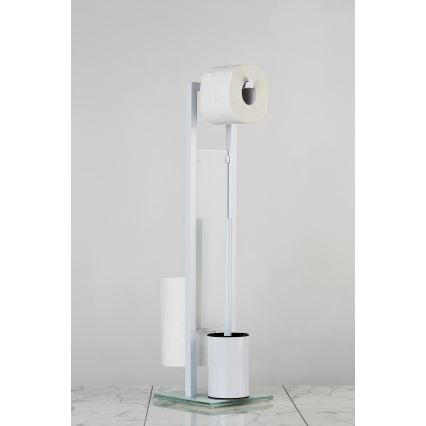 WENKO 21565100 - Cepillo para inodoro RIVALTA 18x70 cm blanco/negro