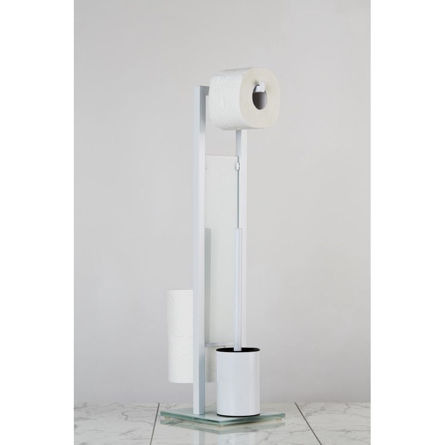 WENKO 21565100 - Cepillo para inodoro RIVALTA 18x70 cm blanco/negro