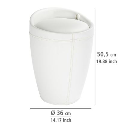 WENKO 21773100 - Taburete CANDY 36 x 50,5 cm blanco/negro