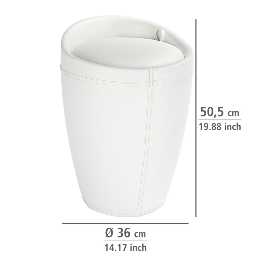 WENKO 21773100 - Taburete CANDY 36 x 50,5 cm blanco/negro