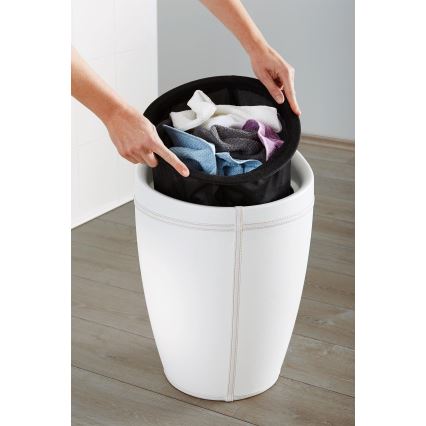 WENKO 21773100 - Taburete CANDY 36 x 50,5 cm blanco/negro
