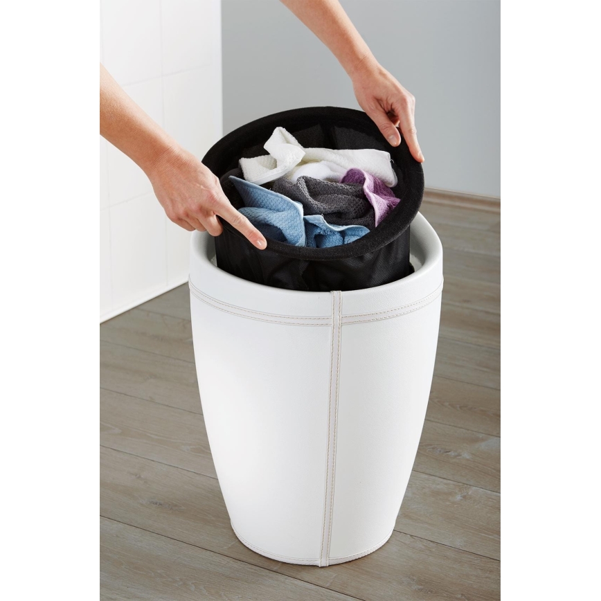 WENKO 21773100 - Taburete CANDY 36 x 50,5 cm blanco/negro