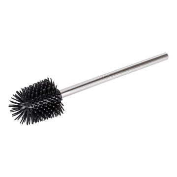 WENKO 21799100 - Cepillo para inodoro 7,5x35 cm acero inoxidable/plateado/negro