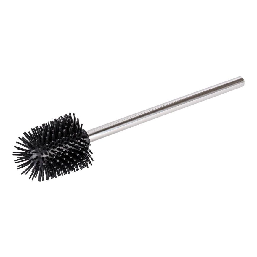 WENKO 21799100 - Cepillo para inodoro 7,5x35 cm acero inoxidable/plateado/negro