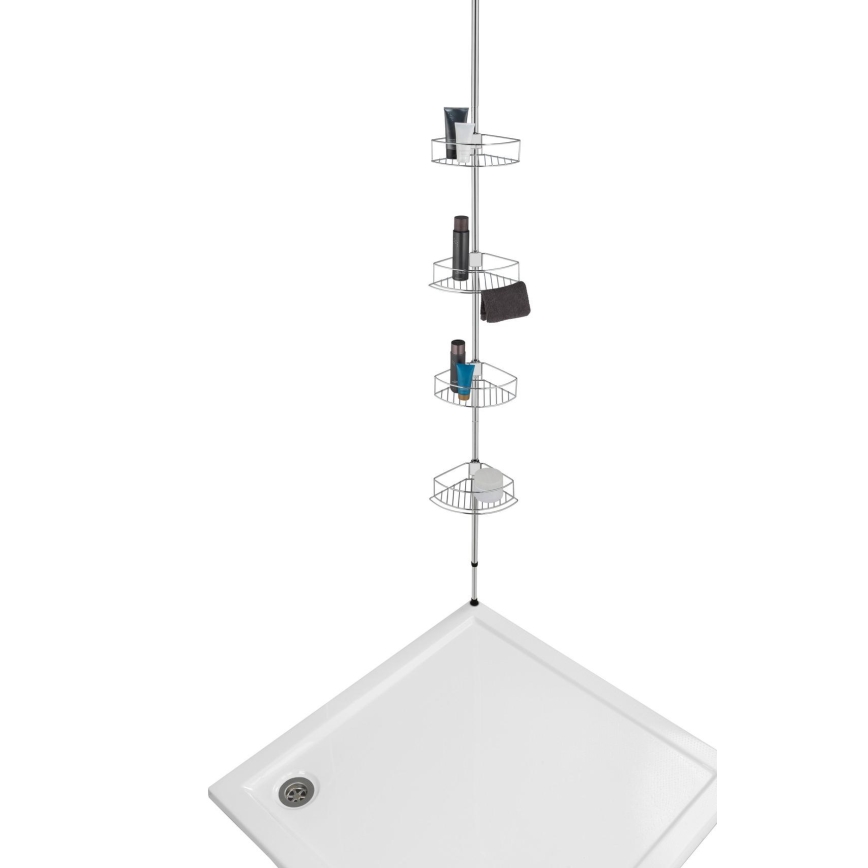 WENKO 21803100-Estante de esquina DOLCEDO 31x275 cm acero inoxidable/brillo cromo