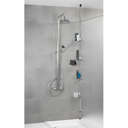 WENKO 21803100-Estante de esquina DOLCEDO 31x275 cm acero inoxidable/brillo cromo