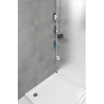 WENKO 21803100-Estante de esquina DOLCEDO 31x275 cm acero inoxidable/brillo cromo