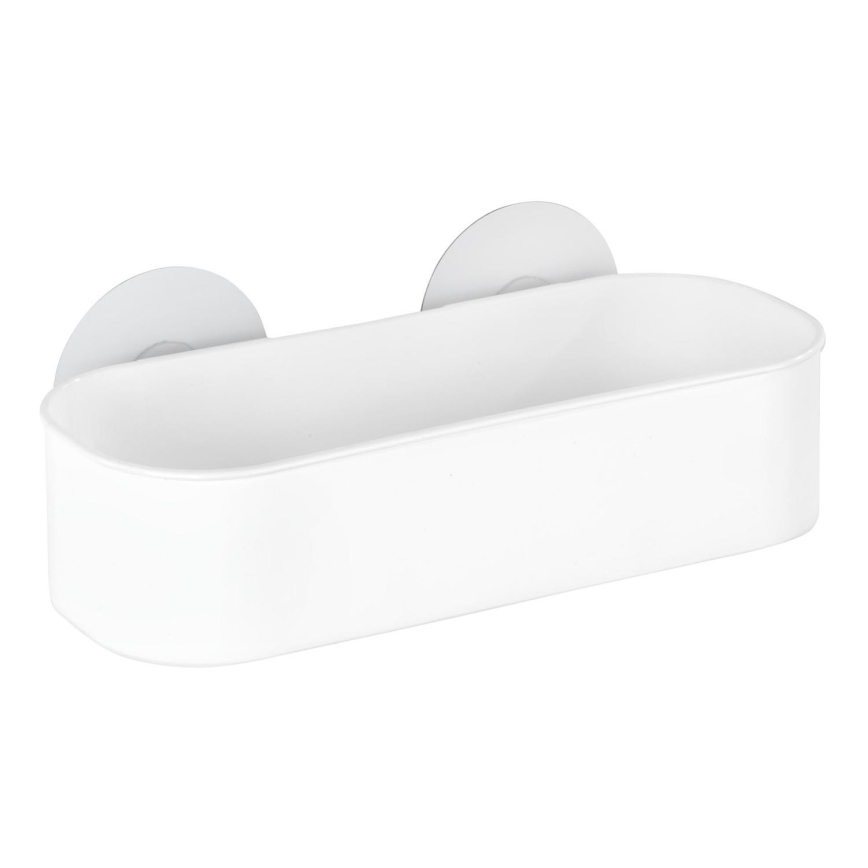 WENKO 21824100-Repisa OSIMO de plástico 27 x 12 cm blanco/transparente