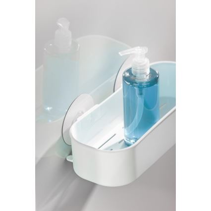 WENKO 21824100-Repisa OSIMO de plástico 27 x 12 cm blanco/transparente