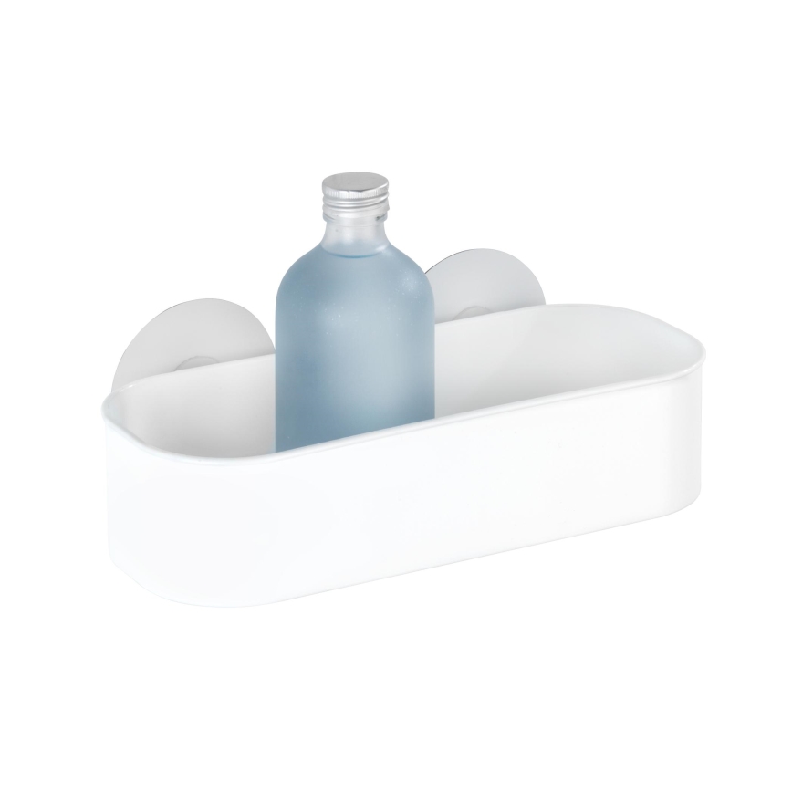 WENKO 21824100-Repisa OSIMO de plástico 27 x 12 cm blanco/transparente