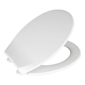 WENKO 21901100-WC Asiento de inodoro KOS 44x37 cm blanco/plateado
