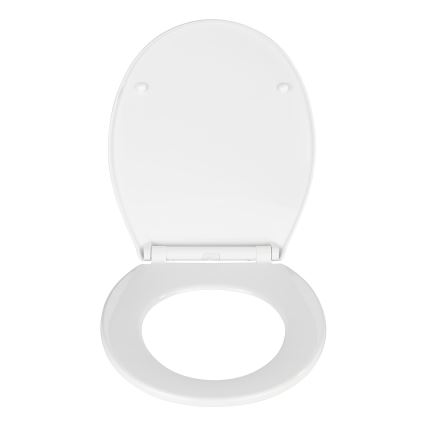 WENKO 21901100-WC Asiento de inodoro KOS 44x37 cm blanco/plateado