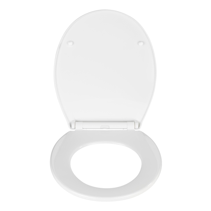 WENKO 21901100-WC Asiento de inodoro KOS 44x37 cm blanco/plateado