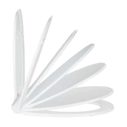 WENKO 21901100-WC Asiento de inodoro KOS 44x37 cm blanco/plateado