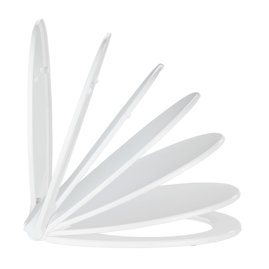 WENKO 21901100-WC Asiento de inodoro KOS 44x37 cm blanco/plateado
