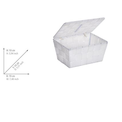 WENKO 22077100 - Cesta ADRIA 19x14 cm blanca