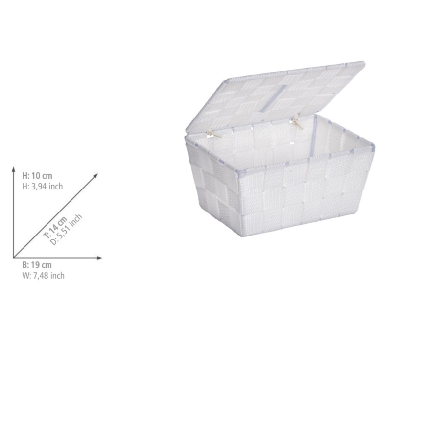 WENKO 22077100 - Cesta ADRIA 19x14 cm blanca