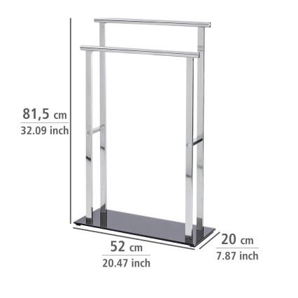 WENKO 22089100 – Perchero LAVA 52x81,5 cm acero inoxidable/plateado/negro