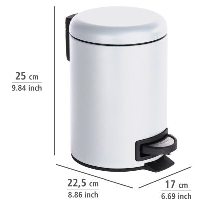 WENKO 22142800 - Cesta LEMAN 17x25 cm blanco/negro