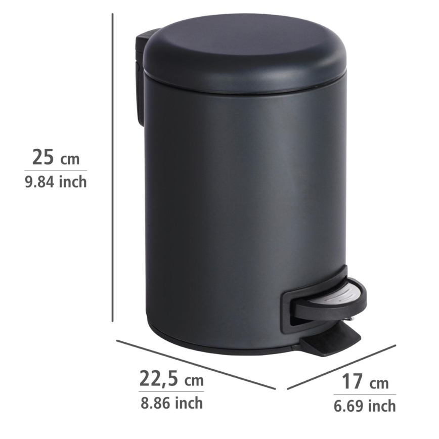 WENKO 22143800 - Cesta LEMAN 17x25 cm negra
