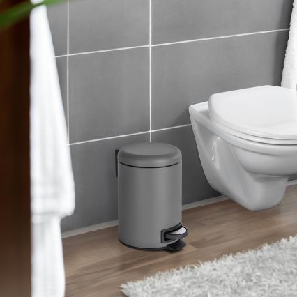 WENKO 22148100 - Cesta LEMAN 17x25 cm gris/negro