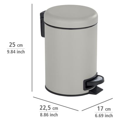 WENKO 22149100 - Cesta LEMAN 17x25 cm beige/negra