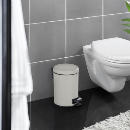 WENKO 22149100 - Cesta LEMAN 17x25 cm beige/negra