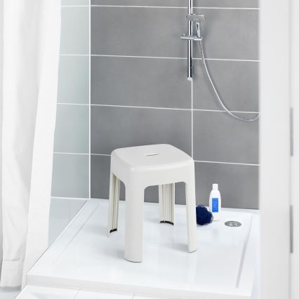 WENKO 22160100 - Taburete ALASKA 37x45,5 cm blanco