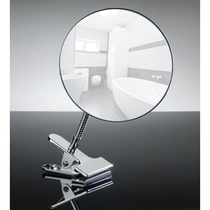 WENKO 22195100 - Espejo de maquillaje CLIP 15x27 cm cromo brillante