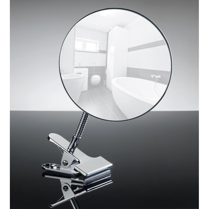 WENKO 22195100 - Espejo de maquillaje CLIP 15x27 cm cromo brillante