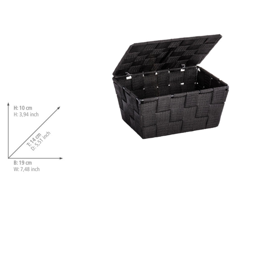 WENKO 22197100 - Cesta ADRIA 19x14 cm negra