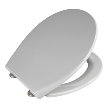WENKO 22402100-WC asiento para inodoro SAMOS 44,5x37,5 cm gris/plateado